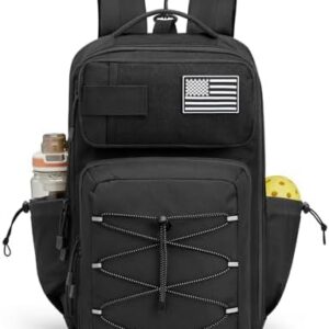 G4Free Pickleball Bag Black Fits 2 to 6 Paddles Attributes: Large Pickleball Backpack with Fence Hook, Suitable for Men