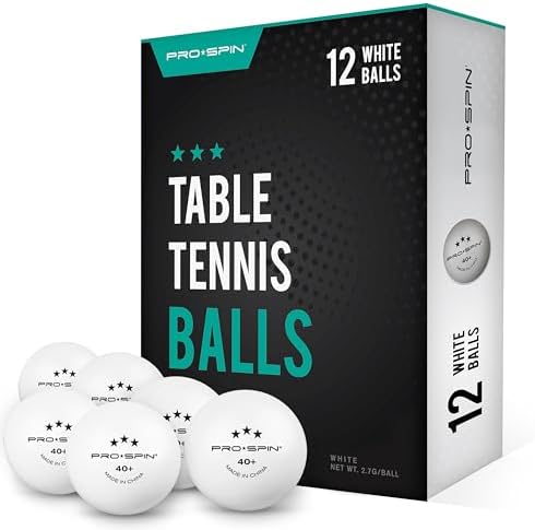 Pro-Spin 3-Star Premium White Ping Pong Balls - High-Performance 40+ ABS | Ultimate Durability for Indoor & Outdoor Play