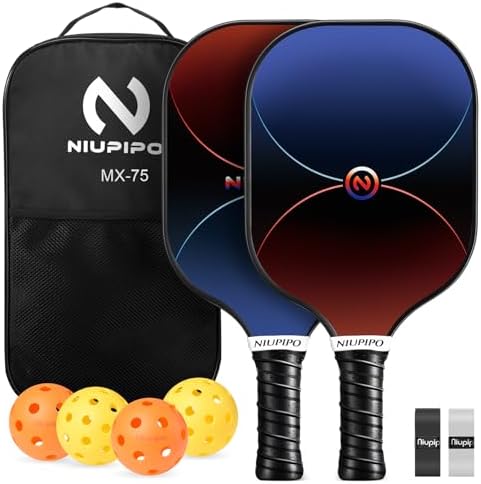 USAPA Approved Graphite Carbon Fiber Pickleball Paddles Set of 4 for Men Women, Polypropylene Honeycomb Core, Cushion |7