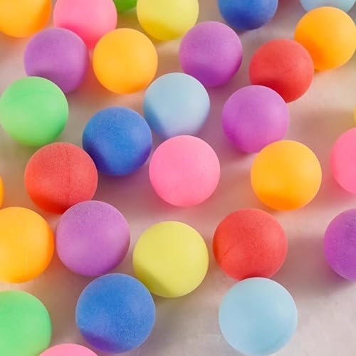 Colorful Table Tennis Balls 70 Pcs for Kids, 40mm Plastic Ping Pong Balls Bulk Entertainment | Colorful Table Tennis Ba