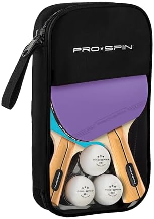 Professional Quality Ping Pong Paddle Set - High-Performance, Premium Rackets | 3-Star Balls | Compact Storage Case | In
