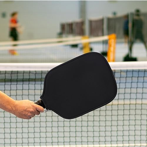 Pickleball Paddle Covers Neoprene Black 8.6 x 1|2inch USAPA Standard Elongated Paddles Fits Most Picks Black Color