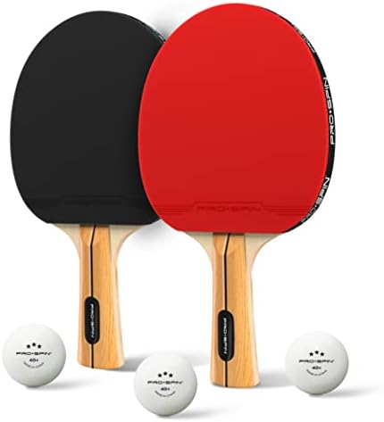 Professional Quality Ping Pong Paddle Set - High-Performance, Premium Rackets | 3-Star Balls | Compact Storage Case | In