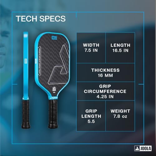 JOOLA Double Vision 16mm Pickleball Paddle for Soft Responsive Touch and USAP Approved Players | JOOLA Double Vision 16