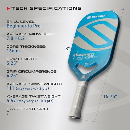 Selkirk Sport Amped Pickleball Paddles | Assembled in The USA | Unrivaled Precision & Control Selkirk Sport Amped Pro