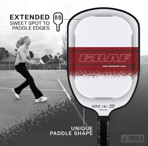 JOOLA Agassi GRAF Champion Pickleball Paddle - Increased Spin & Control - UPA-A Certified - USAP Approved