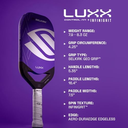 High Performance Selkirk Sport LUXX Control Pickleball Paddle for Ultimate Control and Power | Selkirk Sport LUXX Carbo