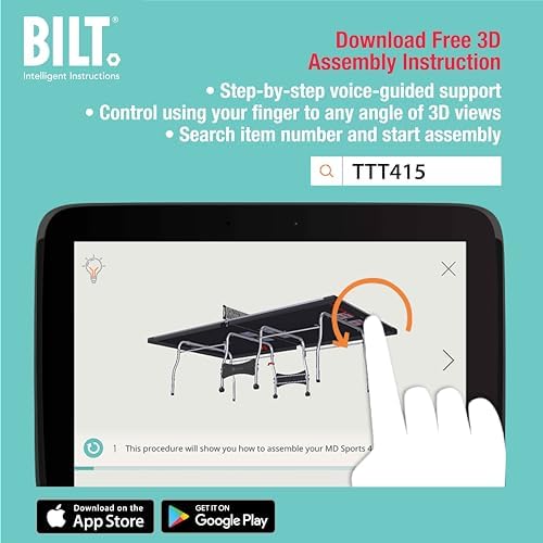 MD Sports Foldable Table Tennis Table for Family Game Rooms with Nets Included | MD Sports Multiple Styles Table Tennis