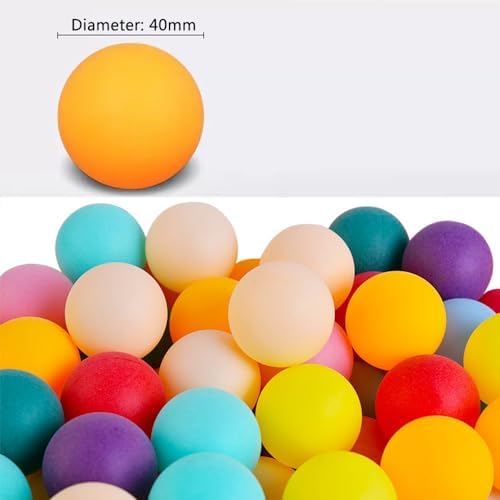 Colorful Table Tennis Balls 70 Pcs for Kids, 40mm Plastic Ping Pong Balls Bulk Entertainment | Colorful Table Tennis Ba