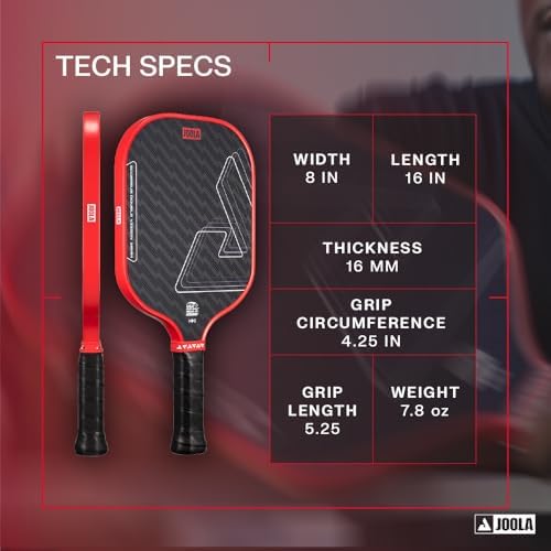 JOOLA Double Vision 16mm Pickleball Paddle for Soft Responsive Touch and USAP Approved Players | JOOLA Double Vision 16