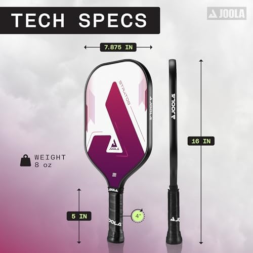 JOOLA Stratos Pickleball Paddle - Lightweight Fiberglass with Polypropylene Core - USAPA Approved