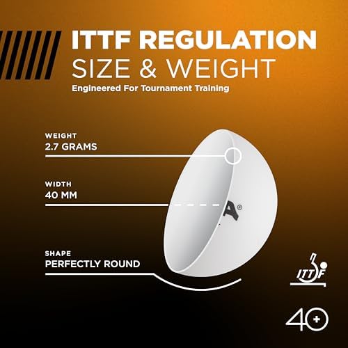 Stiga 3-Star Table Tennis Balls + Rubber Coated + High Durability + Amateur Players + Practice Sessions + 48 Pack + Best