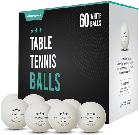 Pro-Spin 3-Star Premium White Ping Pong Balls - High-Performance 40+ ABS | Ultimate Durability for Indoor & Outdoor Play