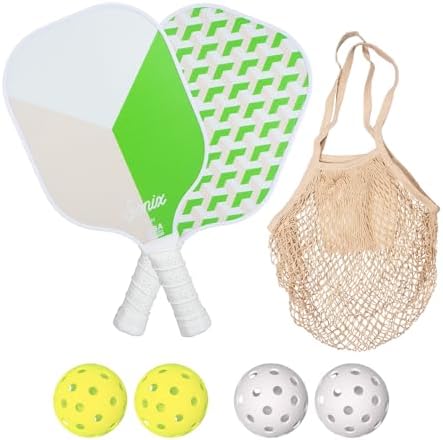 Sonix USAPA Approved Pickleball Paddles Set of 2 for Adults | Fiberglass Surface Pickleball Set with 2 Rackets, 4 Balls,