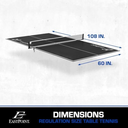 EastPoint Sports Ping Pong Conversion Top, Foldable Table Tennis Topper, Lightweight and Portable, Zero Assembly Require