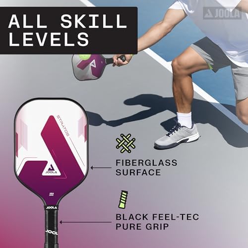 JOOLA Stratos Pickleball Paddle - Lightweight Fiberglass with Polypropylene Core - USAPA Approved