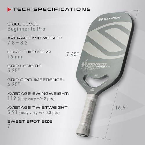 Selkirk Sport Amped Pickleball Paddles | Assembled in The USA | Unrivaled Precision & Control Selkirk Sport Amped Pro