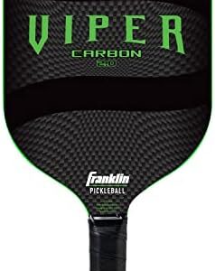 Franklin Sports Green Viper Pickleball Paddle - USA Pickleball Approved - Carbon Fiber Core | USA Pickleball Green Vipe