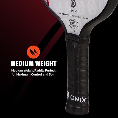 Onix Evoke Premier Professional Tournament Pickleball Paddle Composite Face Impact Paddle Shape for Elite Players in Tou