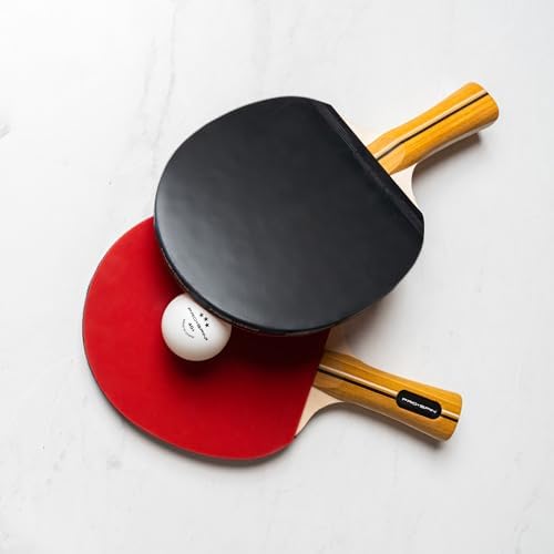 Professional Quality Ping Pong Paddle Set - High-Performance, Premium Rackets | 3-Star Balls | Compact Storage Case | In