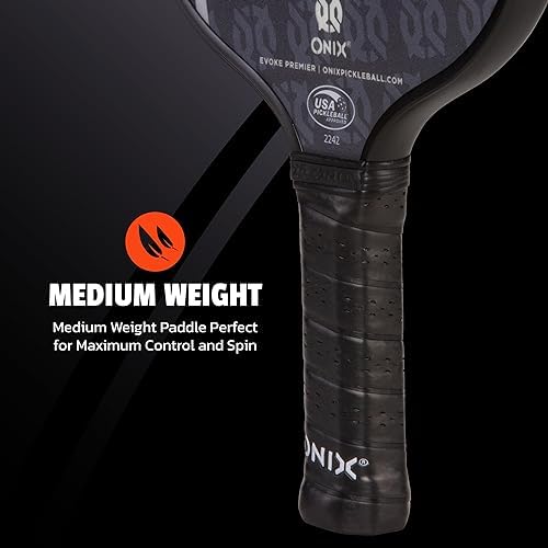 Onix Evoke Premier Professional Tournament Pickleball Paddle Composite Face Impact Paddle Shape for Elite Players in Tou