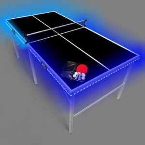 PartyLife 6 ft x 3 ft Ping Pong Table Tennis Table | Mid-Size Portable Folding Indoor Outdoor | Kids & Adults | Game Roo