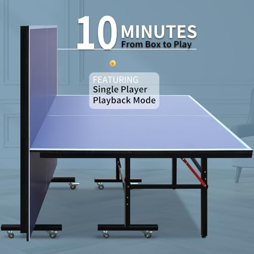 Professional Foldable Table Tennis Table for Indoor Play | 8FT 9FT Single Player Table Tennis Setup with Net and Posts