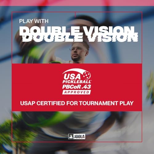 JOOLA Double Vision 16mm Pickleball Paddle for Soft Responsive Touch and USAP Approved Players | JOOLA Double Vision 16