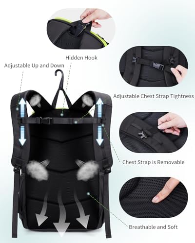 Pickleball Bag Sports Pickleball Backpack with Shoe Compartment Large Men Women Patent Pending