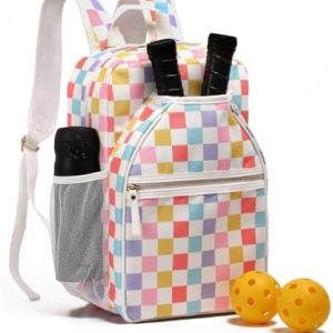 DYSHAYEN Pickleball Backpack for Women, Pickle Ball Paddle Bag Fits 2 Paddles, Perfect Hydration Backpack for Women Pick