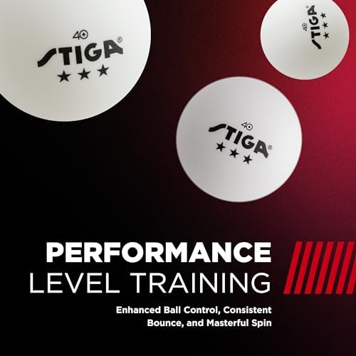 Stiga 3-Star Table Tennis Balls + Rubber Coated + High Durability + Amateur Players + Practice Sessions + 48 Pack + Best