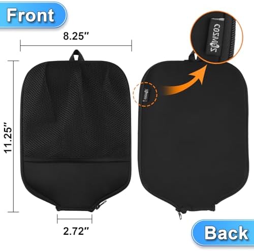 Cosmos Pickleball Paddle Cover Bag Fence Hook Pickleball Equipment Storage Carrying Cosmos 2 Pcs Pickleball Paddle Case