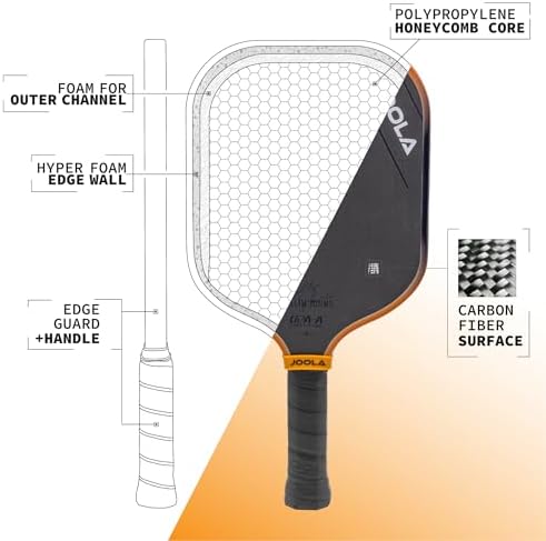 JOOLA 3S Pickleball Paddles – Raw Carbon Fiber Surface – UPA-A Certified – Ben Johns Perseus, Hyperion, Scorpeus & Magnu