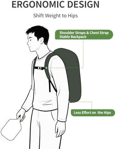 Pickleball Bag Sports Pickleball Backpack with Shoe Compartment Large Men Women Patent Pending