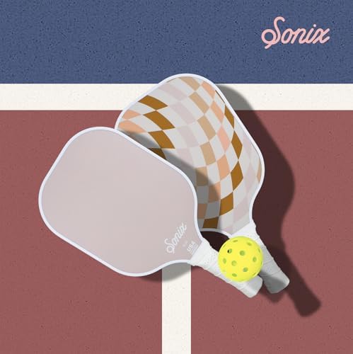 Sonix USAPA Approved Pickleball Paddles Set of 2 for Adults | Fiberglass Surface Pickleball Set with 2 Rackets, 4 Balls,