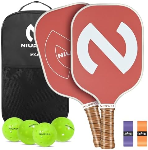 USAPA Approved Graphite Carbon Fiber Pickleball Paddles Set of 4 for Men Women, Polypropylene Honeycomb Core, Cushion |7