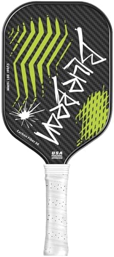 Professional Carbon Fiber Pickleball Paddle - USAPA Approved for Higher Spin & Grit, BlueBean | USAPA Approved Carbon F