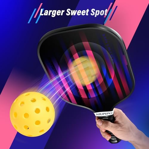 USAPA Approved Graphite Carbon Fiber Pickleball Paddles Set of 4 for Men Women, Polypropylene Honeycomb Core, Cushion |7