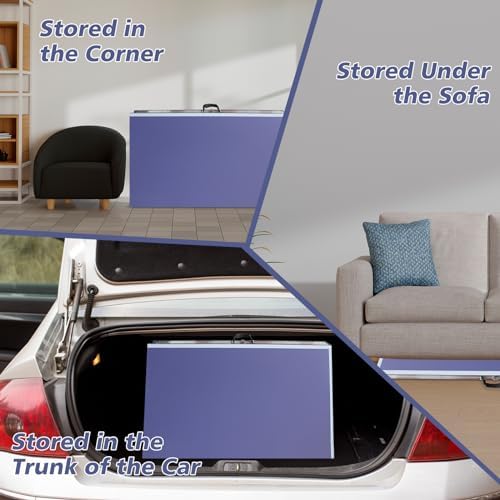 Professional Table Tennis Table, Foldable Ping Pong Game Set for Indoor, 8FT 9FT Single Player Playback Mode