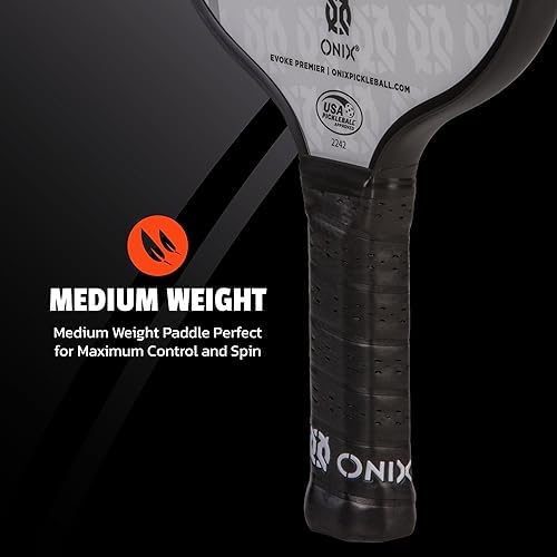 Onix Evoke Premier Professional Tournament Pickleball Paddle Composite Face Impact Paddle Shape for Elite Players in Tou
