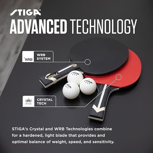 Stiga Premium 2-Player Table Tennis Set for Adults - Indoor & Outdoor Play - High-Quality Paddles & Balls, Perfect for B
