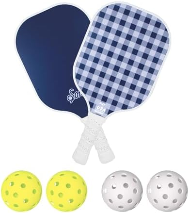 Sonix USAPA Approved Pickleball Paddles Set of 2 for Adults | Fiberglass Surface Pickleball Set with 2 Rackets, 4 Balls,