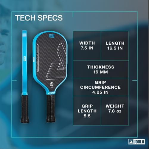 JOOLA Double Vision 16mm Pickleball Paddle for Soft Responsive Touch and USAP Approved Players | JOOLA Double Vision 16