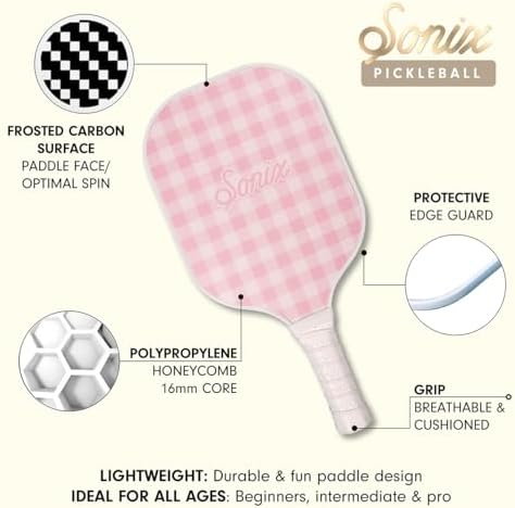Sonix USAPA Approved Pickleball Paddles Set of 2 for Adults | Fiberglass Surface Pickleball Set with 2 Rackets, 4 Balls,