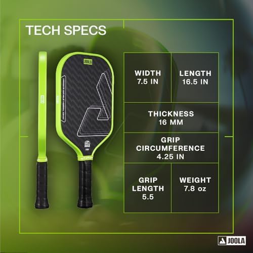 JOOLA Double Vision 16mm Pickleball Paddle - USAP Approved - NFC Chip Enabled