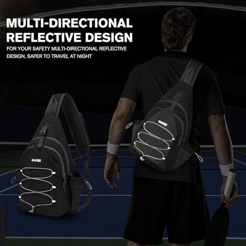 Pickleball Bag Crossbody Sling Bag Gifts for Men Women OEKO-TEX STANDARD 100 Pickleball Backpack