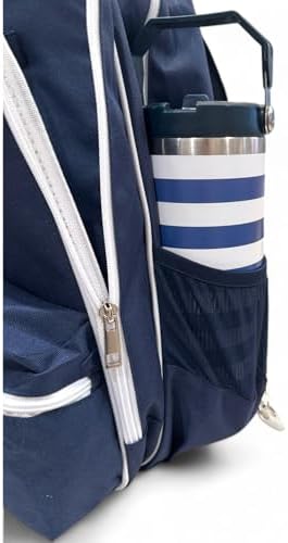 Teddi Pickleball Backpack Grn/wh - Large Capacity Bags for Women - Durable 1000D Nylon, Stylish Paddle Bag - Multipurpos