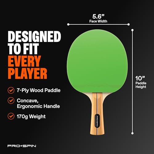 Professional Quality Ping Pong Paddle Set - High-Performance, Premium Rackets | 3-Star Balls | Compact Storage Case | In