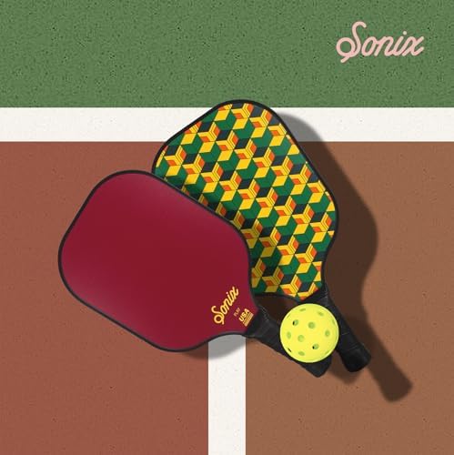 Sonix USAPA Approved Pickleball Paddles Set of 2 for Adults | Fiberglass Surface Pickleball Set with 2 Rackets, 4 Balls,