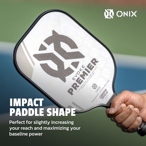Onix Evoke Premier Professional Tournament Pickleball Paddle Composite Face Impact Paddle Shape for Elite Players in Tou